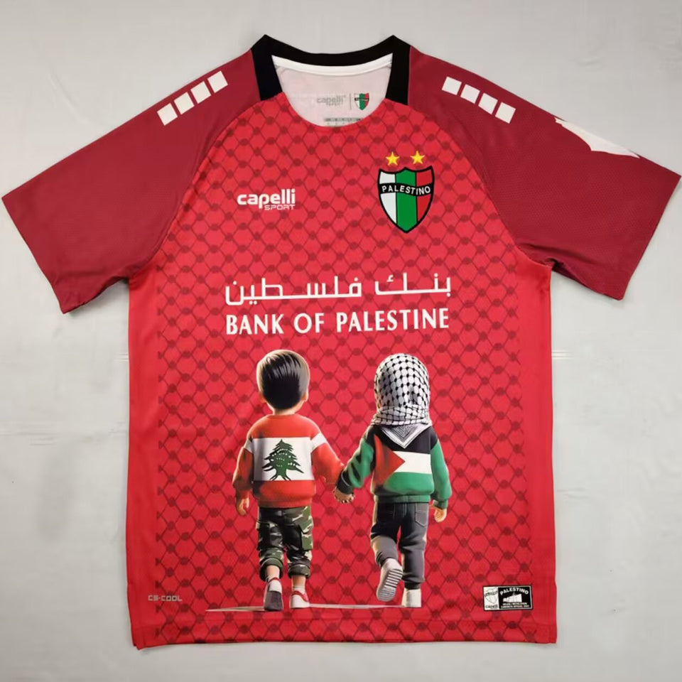 jersey 2025 palestino especial manga corta versión fan