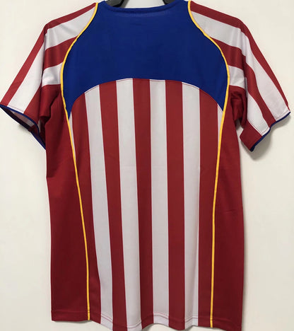 Jersey 2004/05 Atletico de Madrid Local Manga corta Versión Fan Retro