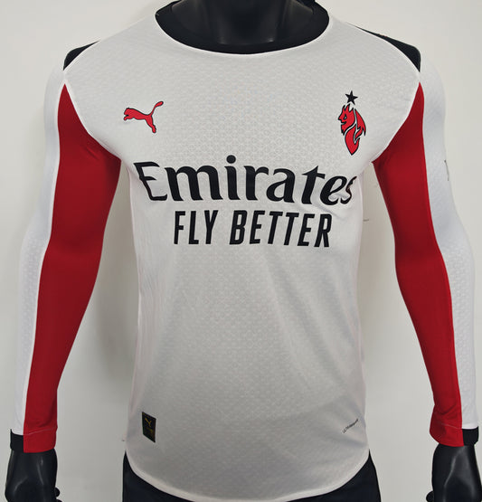 Jersey 2025/26 AC Milan Visitante Manga larga Versión Jugador