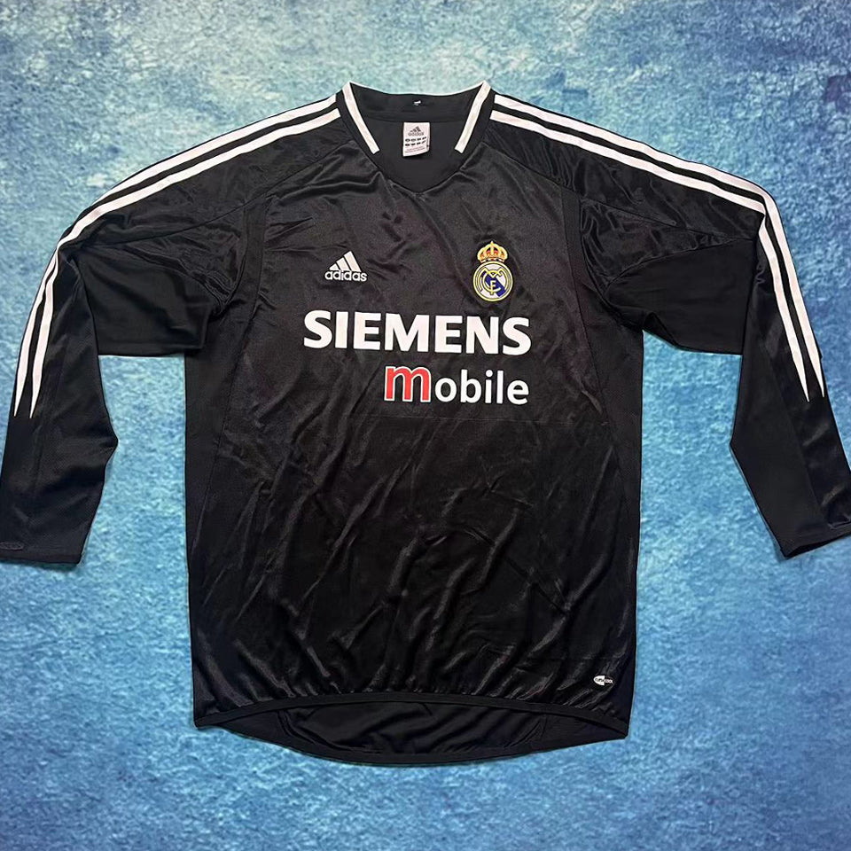 jersey 2004/05 real madrid visitante manga larga versión fan retro