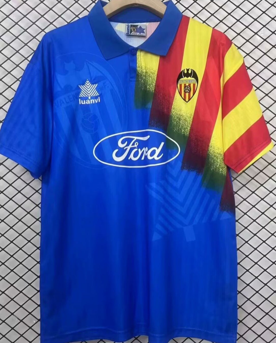 jersey 1995/96 valencia local manga corta versión fan retro