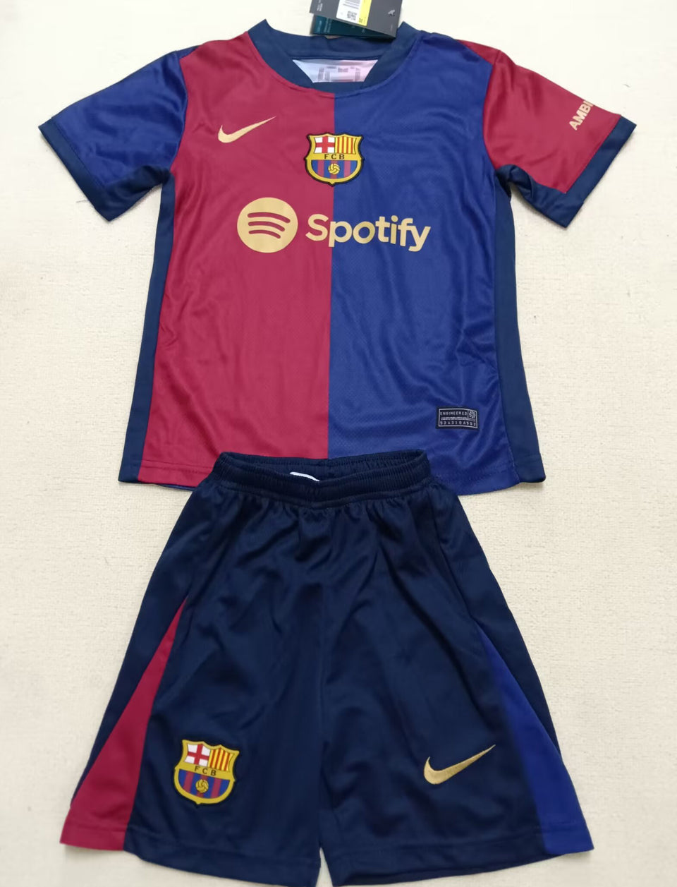 jersey 2024/25 barcelona local manga corta niño