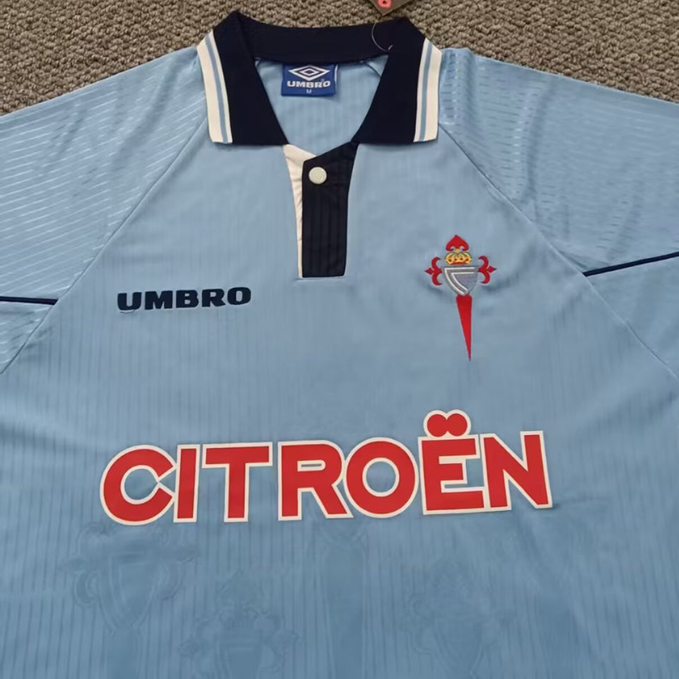 jersey 1997/1999 celta local manga corta versión fan retro