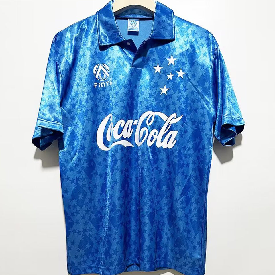 jersey 1993 cruzeiro local manga corta versión fan retro