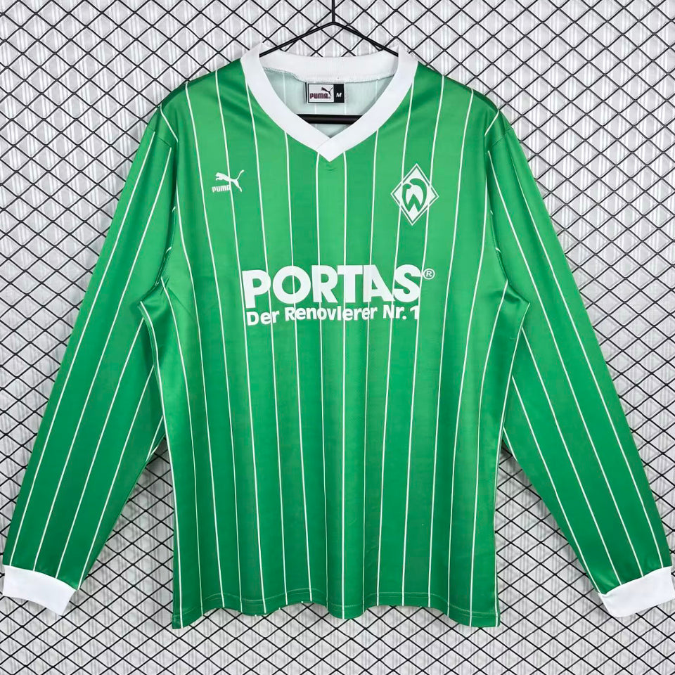 jersey 1988/1989 werder bremen visitante manga larga versión fan