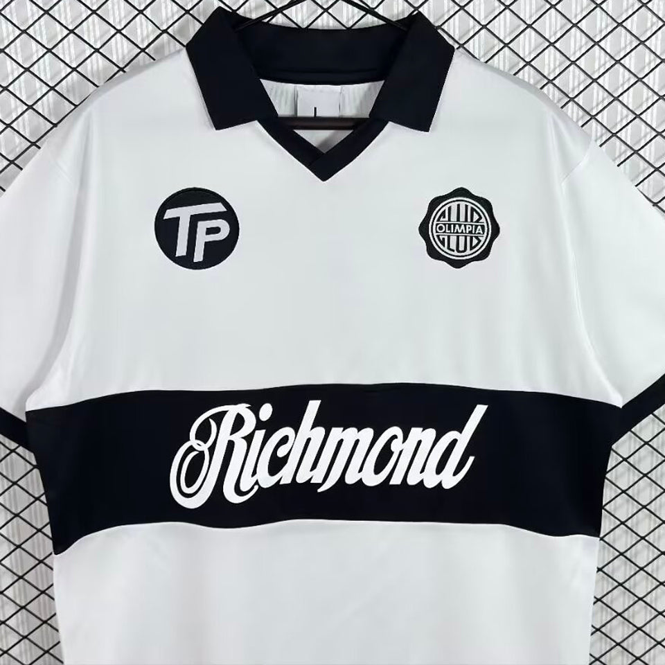 jersey 1990 club olimpia local manga corta versión fan retro