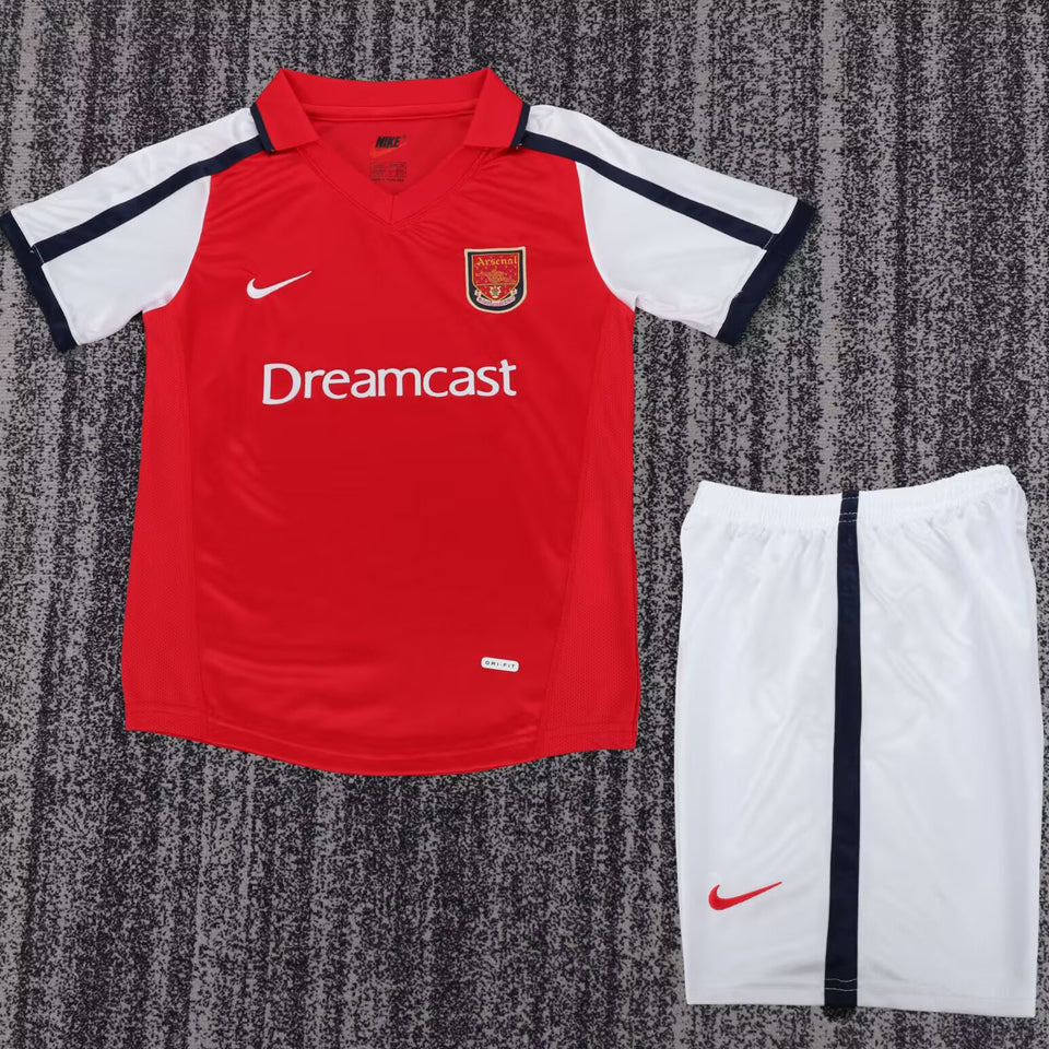 jersey 2001/2002 arsenal local manga corta niño retro