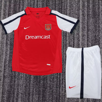 Jersey 2001/2002 Arsenal Local Manga corta Niño Retro