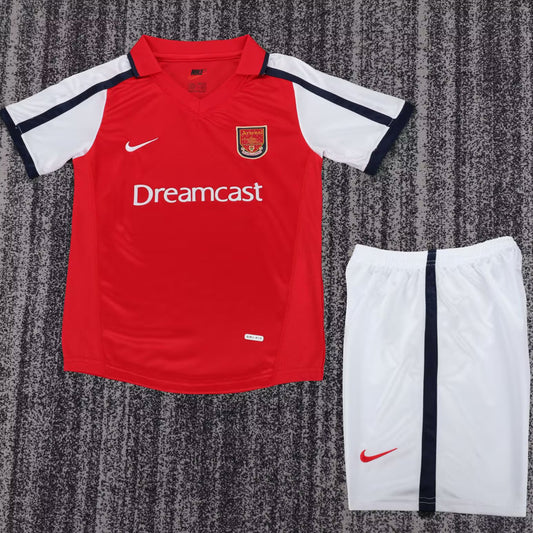 Jersey 2001/2002 Arsenal Local Manga corta Niño Retro