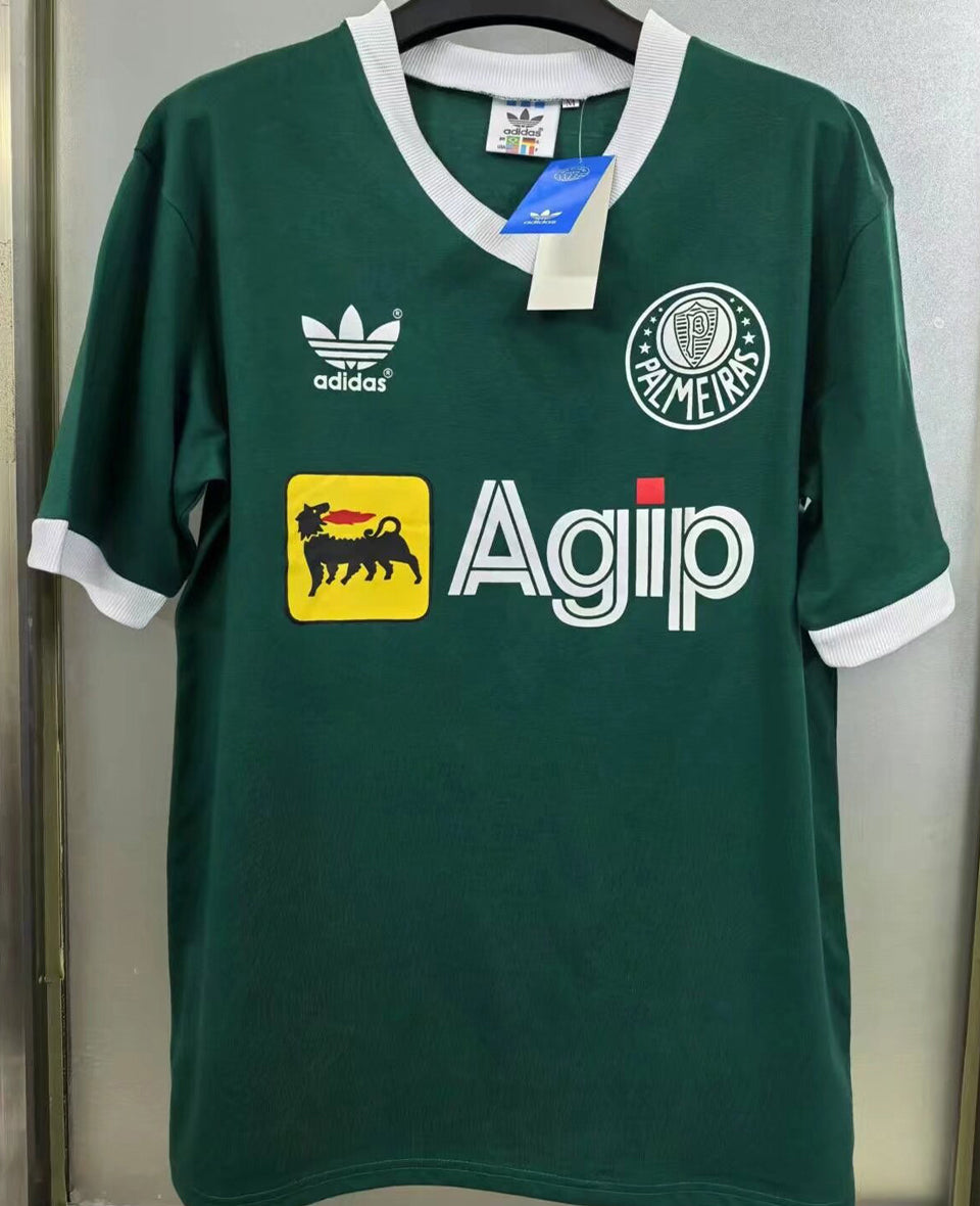 jersey 1987 palmeiras local manga corta versión fan retro