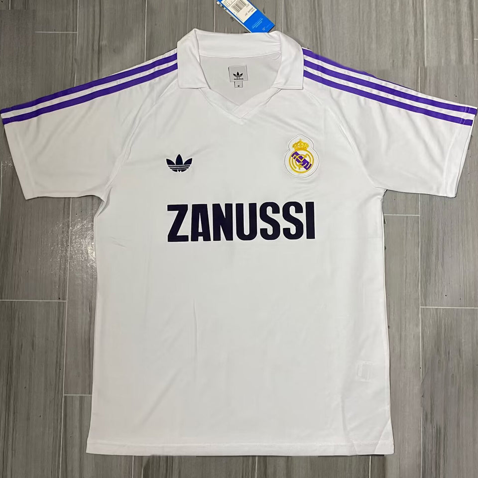 jersey 1984/85 real madrid local manga corta versión fan retro