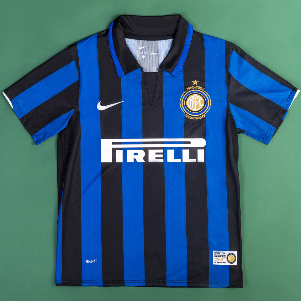 jersey 2007/08 inter milan local manga corta versión fan retro