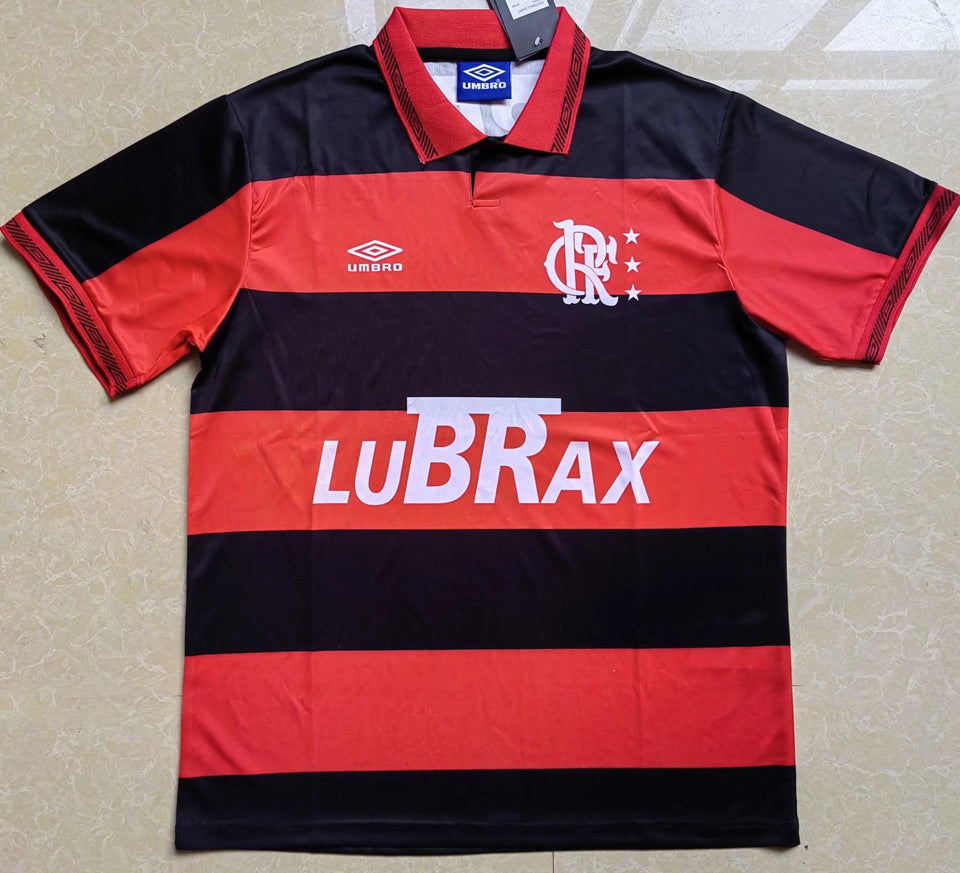 jersey 1990/93 flamengo local manga corta versión fan retro