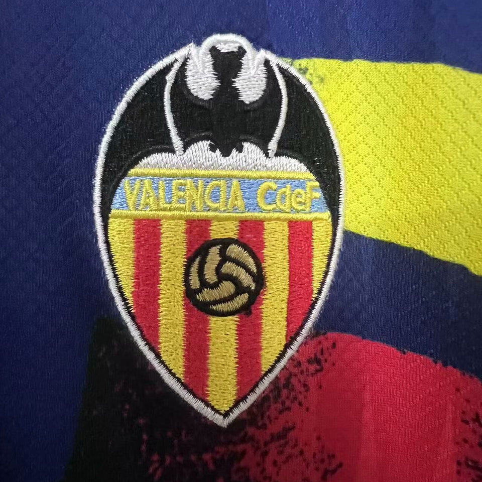 jersey 1996/97 valencia visitante manga corta versión fan retro