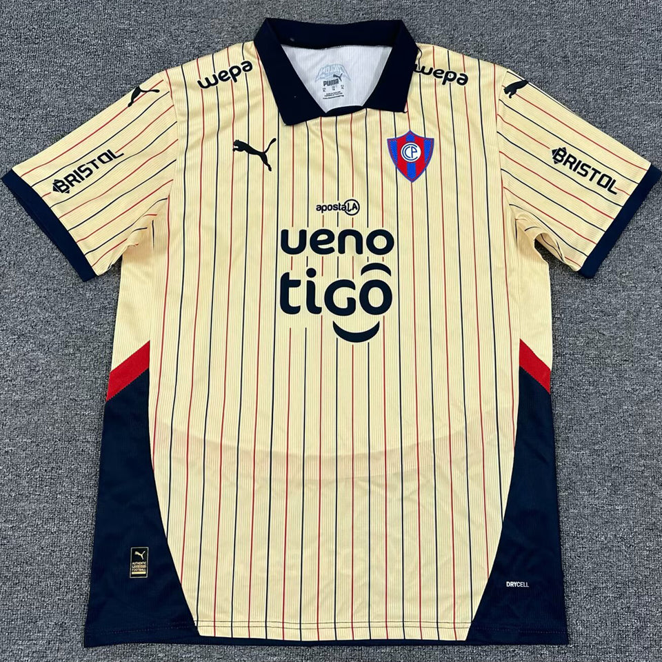 Jersey 2025/26 Cerro Porteño Visitante Manga corta Versión Fan