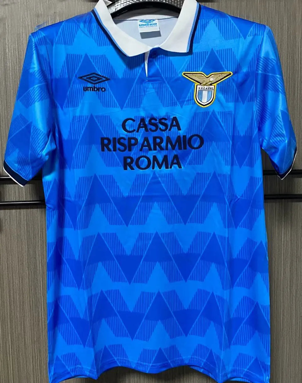 Jersey 1989 Lazio Local Manga corta Versión Fan Retro