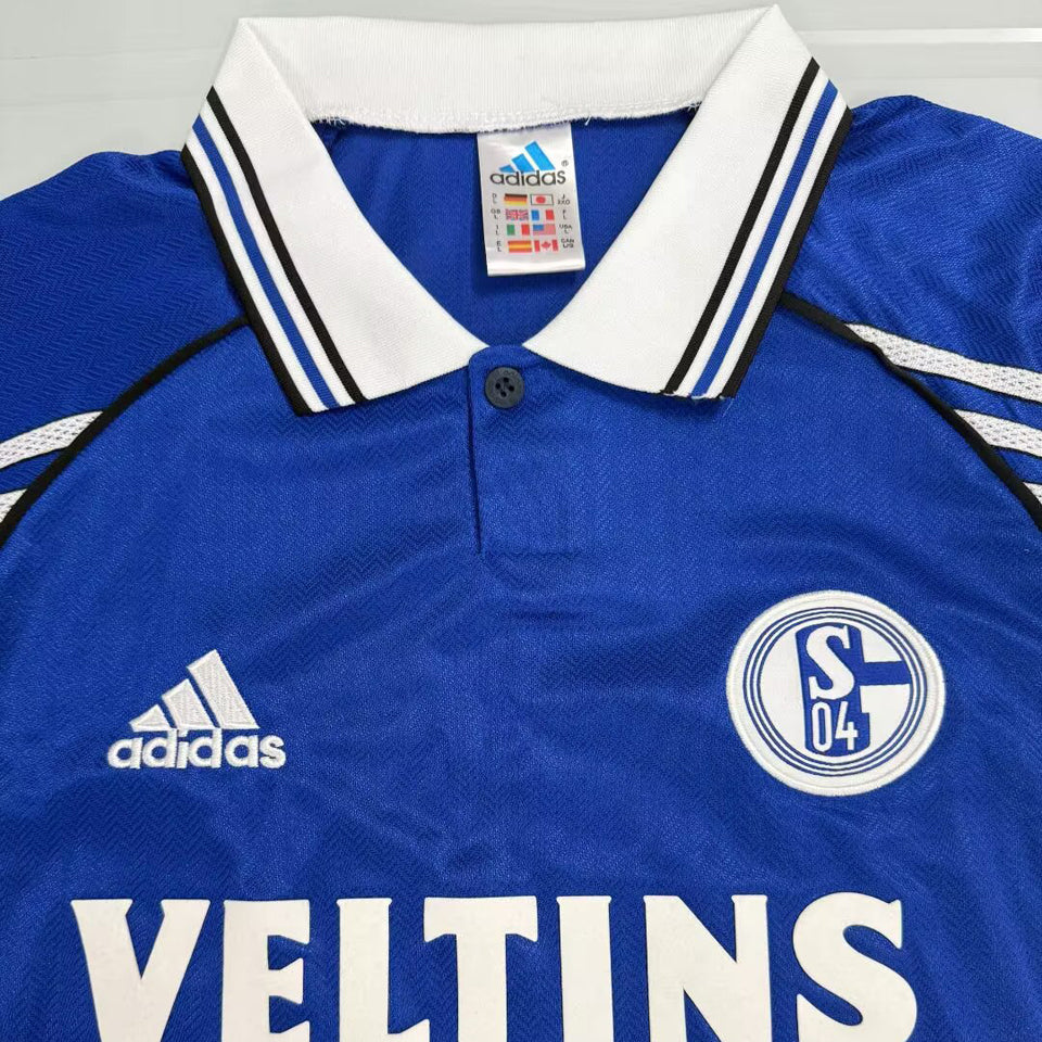 jersey 1998/2000 schalke 04 local manga corta versión fan retro