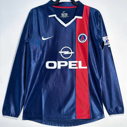 Jersey 2001/2002 PSG Local Manga larga Versión Fan Retro