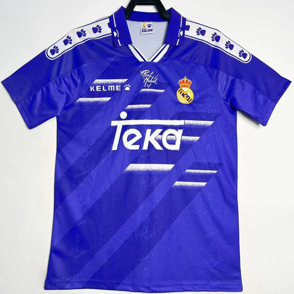 jersey 1994/96 real madrid visitante manga corta versión fan retro