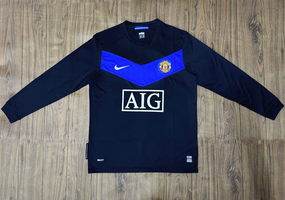 Jersey 2009/10 Manchester United Local Manga larga Versión Fan Retro
