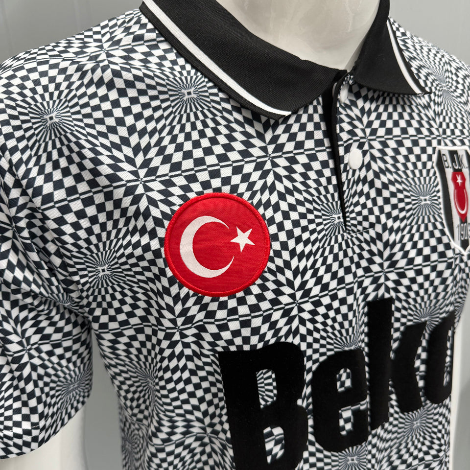 jersey 1991/1992 besiktas local manga corta versión fan retro
