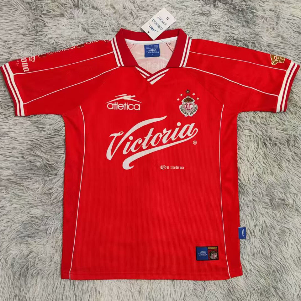 jersey 1999/2000 deportivo toluca local manga corta versión fan retro