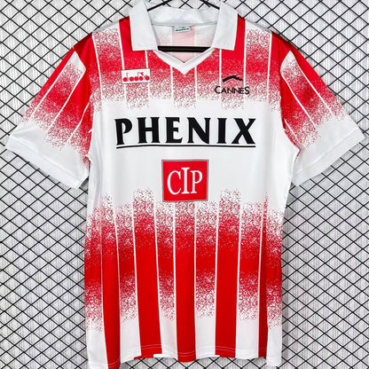 Jersey 1991/1992 AS Cannes Local Manga corta Versión Fan Retro
