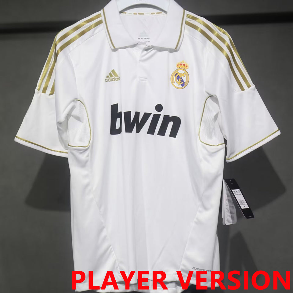 jersey 2011/12 real madrid local manga corta versión jugador retro