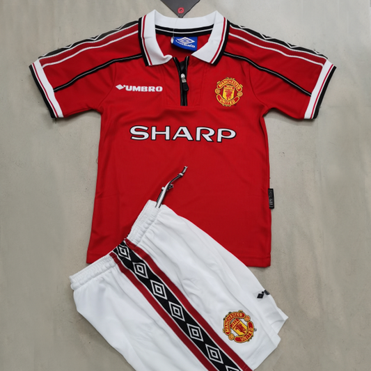 Jersey 1998/99 Manchester United Local Manga corta Niño Retro