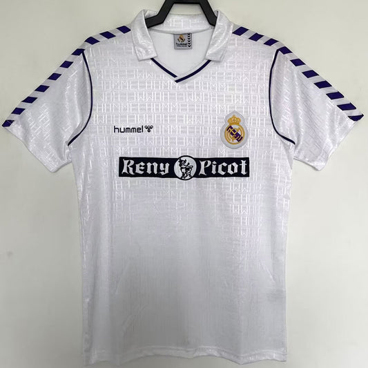 Jersey 1989/90 Real Madrid Local Manga corta Versión Fan Retro