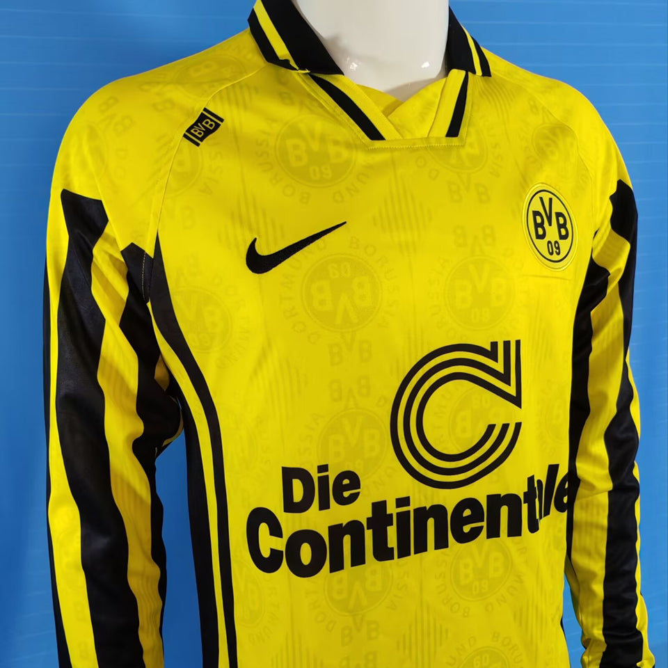 jersey 1996/1997 borussia dortmund local manga larga versión fan retro