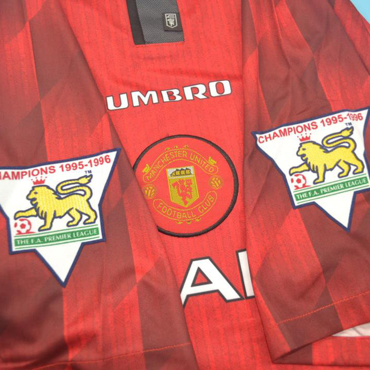 jersey 1996/97 manchester united local manga larga versión fan retro