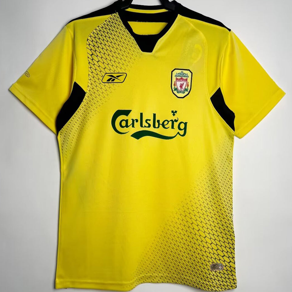 jersey 2004/05 liverpool visitante manga corta versión fan retro