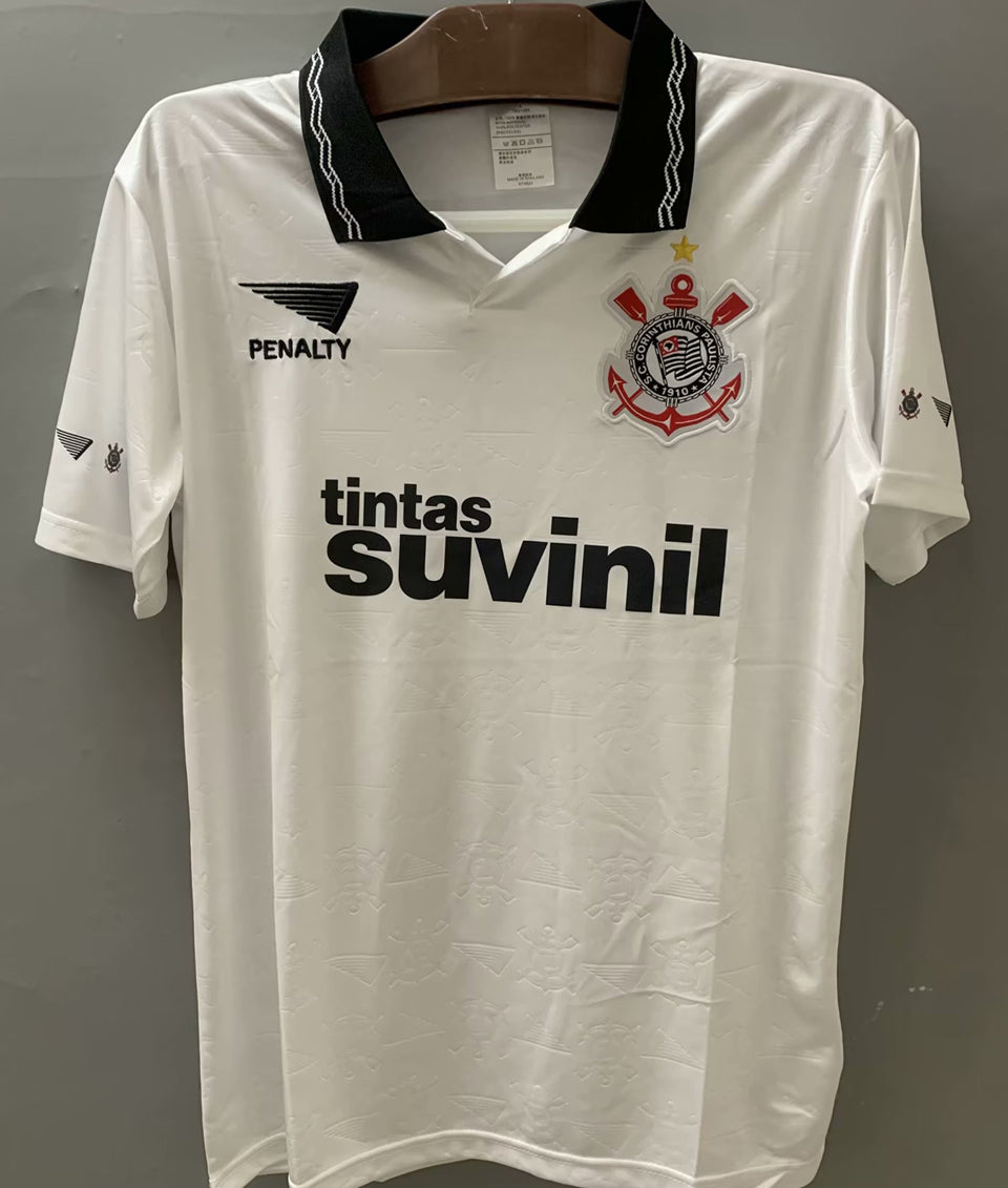 jersey 1995 corinthians local manga corta versión fan retro