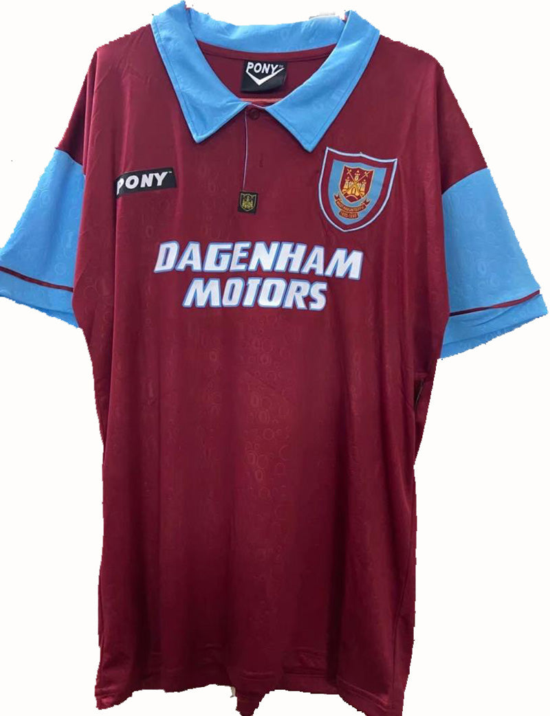 jersey 1995/97 west ham especial manga corta versión fan retro