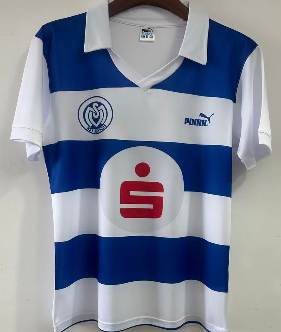 jersey 1990 duisburg local manga corta versión fan retro