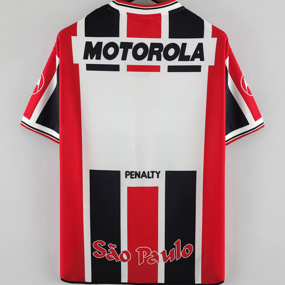 jersey 2000 sao paulo visitante manga corta versión fan retro