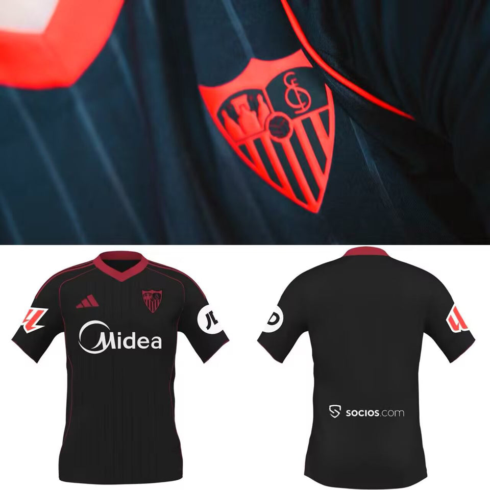 jersey 2025/26 sevilla fc tercero manga corta versión fan
