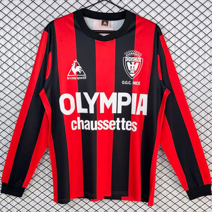 Jersey 1977/1978 Nice Local Manga larga Versión Fan Retro