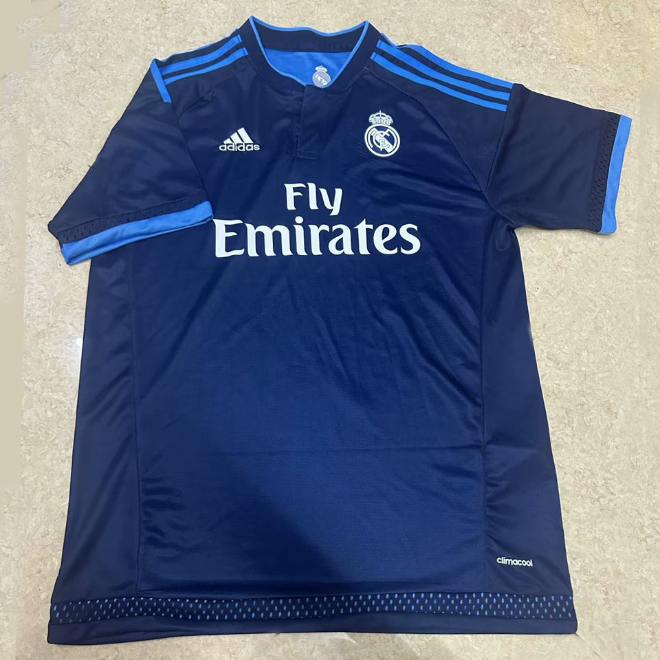 jersey 2015/16 real madrid visitante manga corta versión fan retro