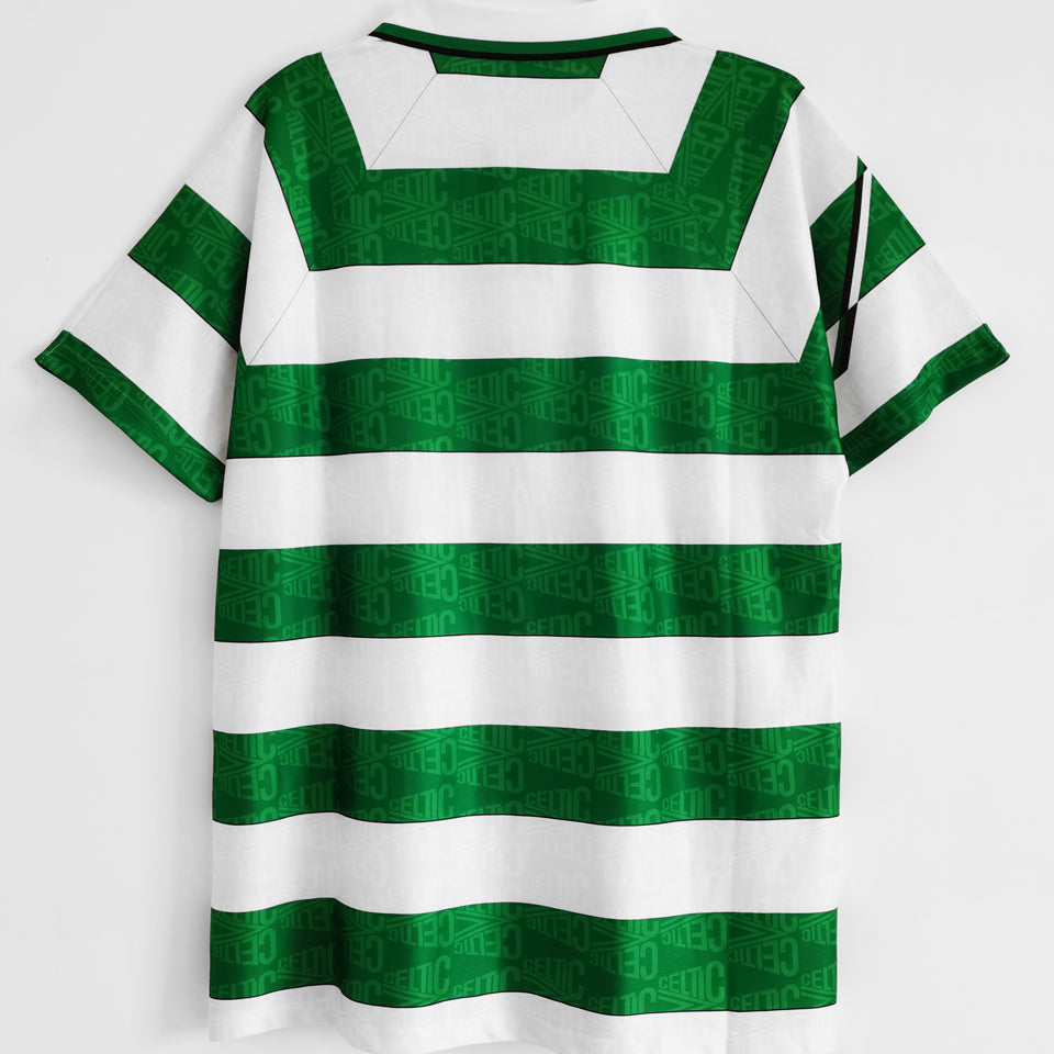 jersey 1991/92 celtic local manga corta versión fan retro