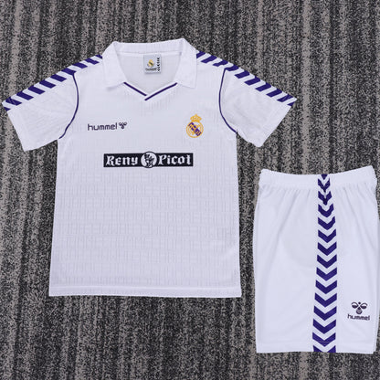 Jersey 1988/1990 Real Madrid Local Manga corta Niño Retro