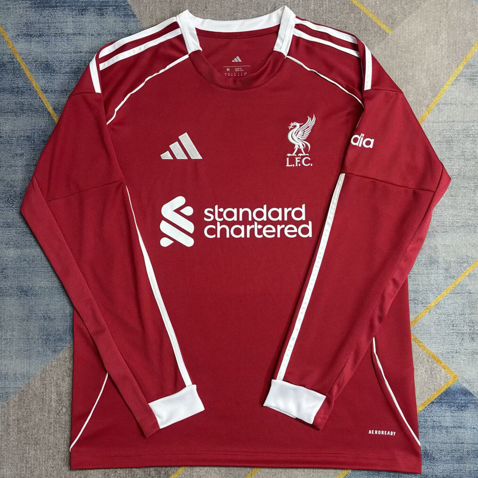 jersey 2025/26 liverpool local manga larga versión fan