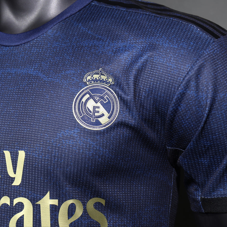 jersey 2019/20 real madrid visitante manga corta versión jugador retro