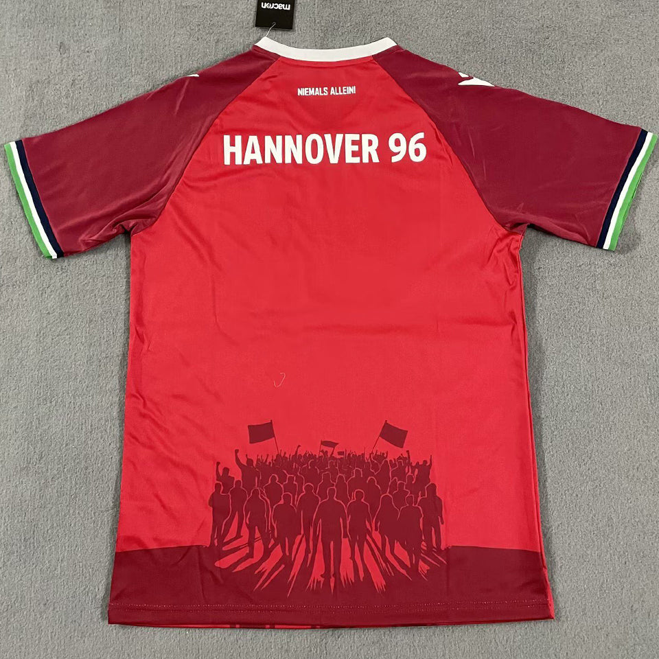 jersey 2025/26 hannover 96 local manga corta versión fan