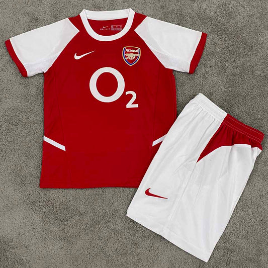 Jersey 2002/04 Arsenal Local Manga corta Niño Retro