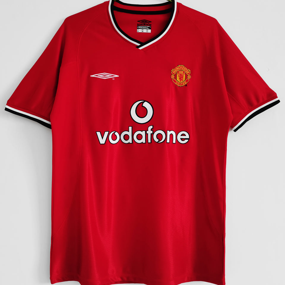 Jersey 2000/02 Manchester United Local Manga corta Versión Fan Retro