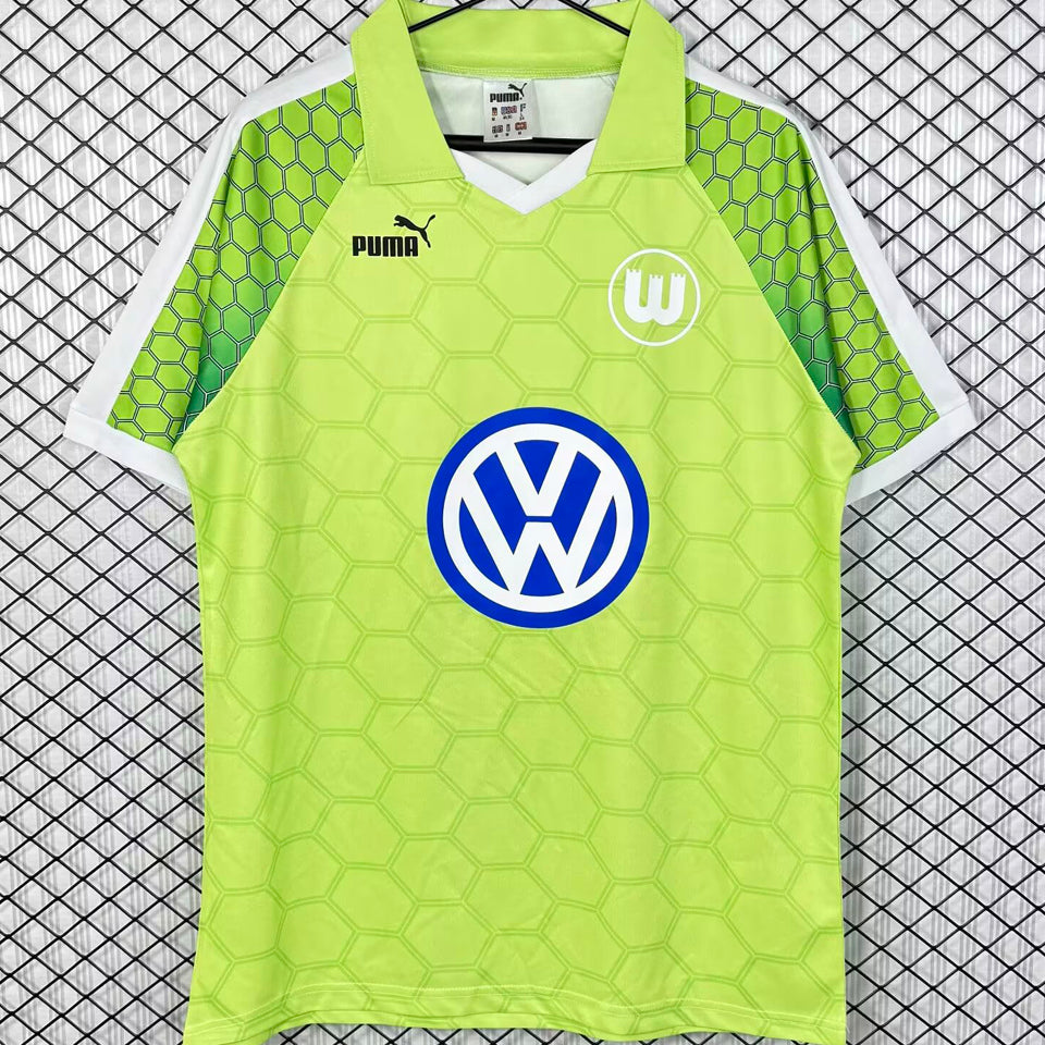jersey 1997/1998 wolfsburg local manga corta versión fan retro