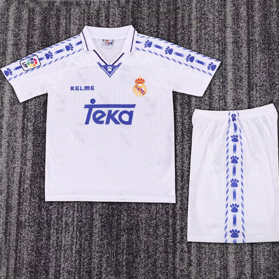 jersey 1966/97 real madrid local manga corta niño retro
