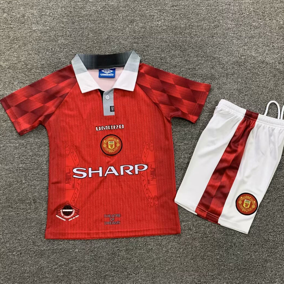 jersey 1996/98 manchester united local manga corta niño retro